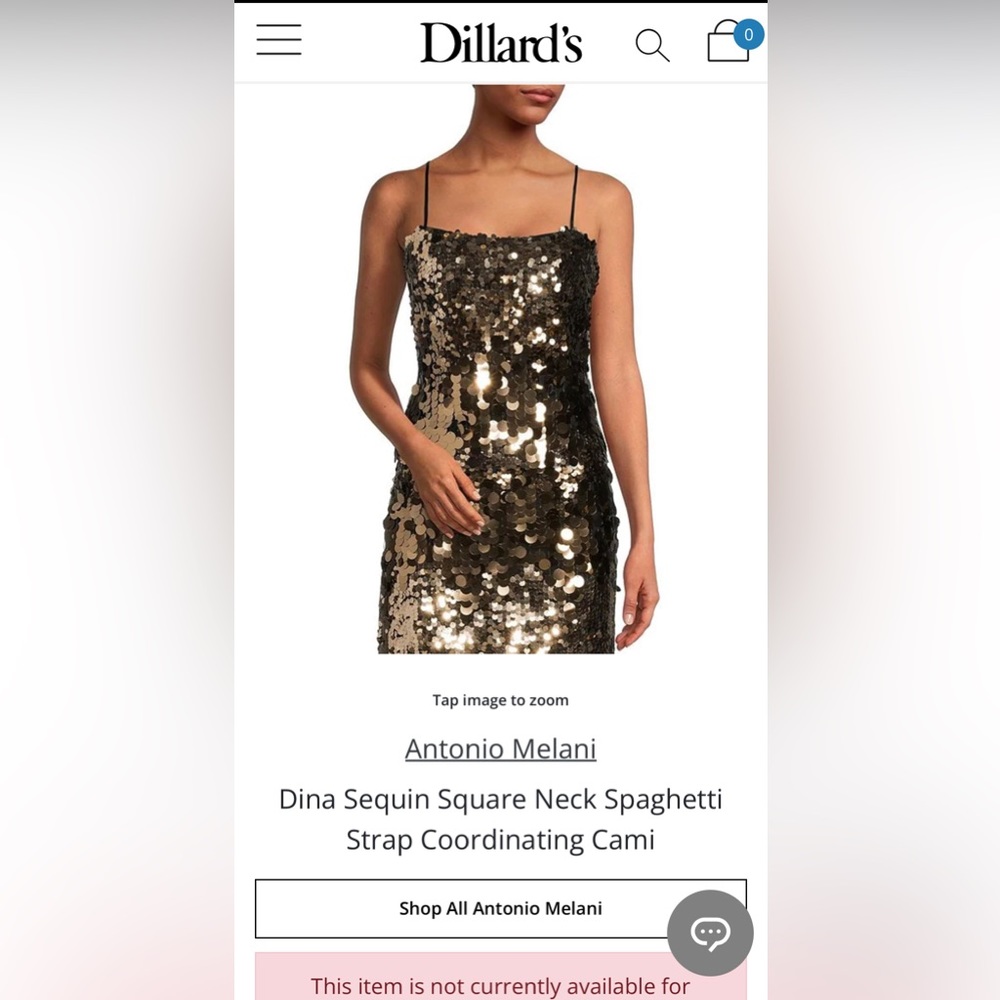 Antonio Melani Gold sequin cami - Picture 4 of 5